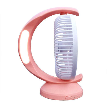 Shop Online Rechargeable Portable Table Fan 3 Speeds with Led Light / QG-5590 - Karout Online Shopping In lebanon