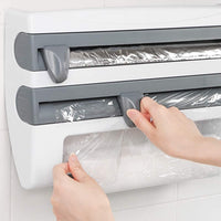 (NET)Multi-Function Kitchen Cling Film Foil Dispenser Household Kitchen Tool Rack / 22FK165 / KN-123/ 8913