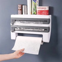 (NET)Multi-Function Kitchen Cling Film Foil Dispenser Household Kitchen Tool Rack / 22FK165 / KN-123/ 8913