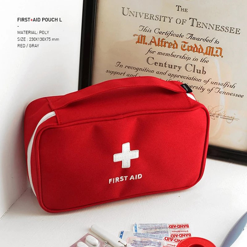 **(NET)**Portable Camping First Aid Kit Emergency Medical Bag Storage Case Bag
