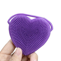 Heart Shape Silicone Double Sided Facial Cleansing Brush - Karout Online -Karout Online Shopping In lebanon - Karout Express Delivery 