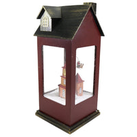 Christmas Wood Light Up Snow House with Music - Karout Online -Karout Online Shopping In lebanon - Karout Express Delivery 