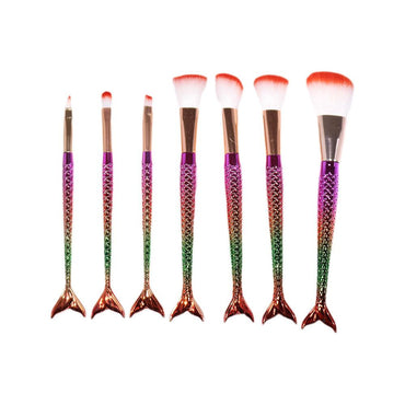 Mermaid Makeup Brush Set 7 Pieces - Karout Online -Karout Online Shopping In lebanon - Karout Express Delivery 