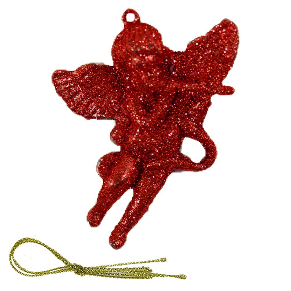 Christmas Glitter Angels Tree Decoration (2 Pcs) - Karout Online -Karout Online Shopping In lebanon - Karout Express Delivery 