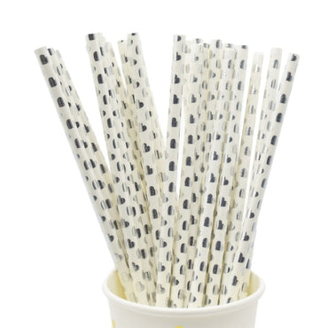 Paper Straws Eco Friendly Straws Silver 100Pcs