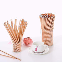 Paper Straws Eco Friendly Straws Rose Gold 100Pcs