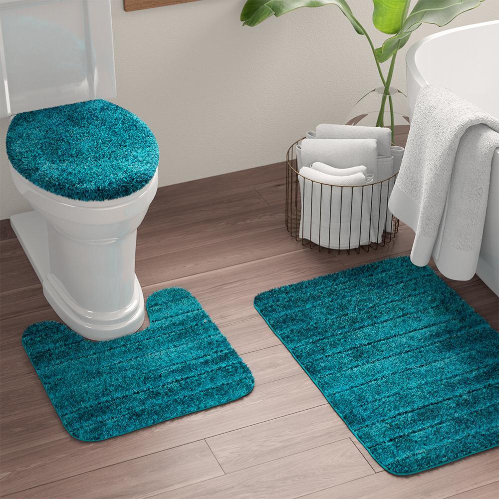 Microfiber Bathroom Mat Set (3 Pcs) / S-37 Home & Kitchen