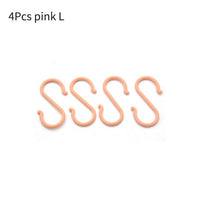 **NET**Multi-purpose Kitchen Plastic Hanging Hook S Shape Closet Organizer Handbag Holder 4 pcs
