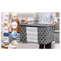 Clothes Storage Organizer Reinforced Handle Clear Window