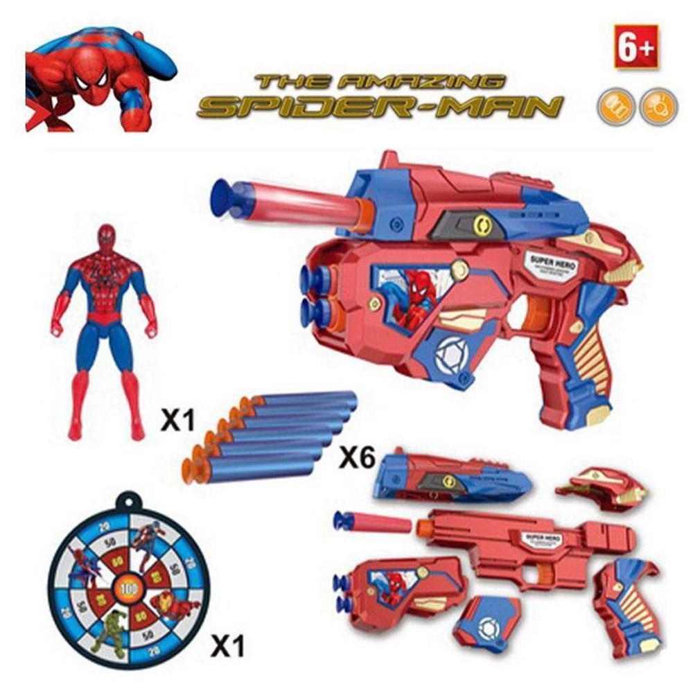 Spider Man HAND Pull Assembly Soft Shooting Gun.