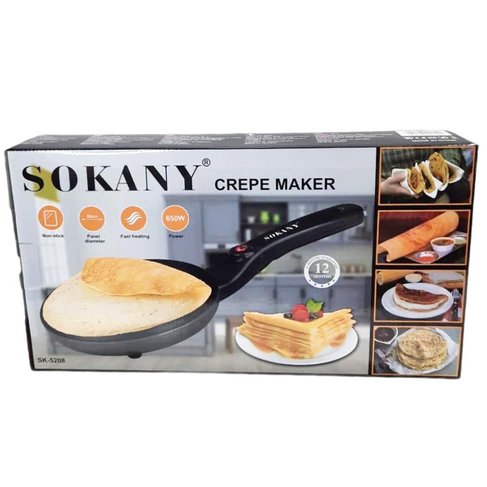 SOKANY Crepe Maker 650W / SK-5208 / KC-52 - Karout Online -Karout Online Shopping In lebanon - Karout Express Delivery 