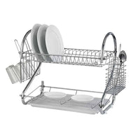 Kitchen Multi-Functional Stainless Steel 2 Layer Dish Drainer - Karout Online -Karout Online Shopping In lebanon - Karout Express Delivery 