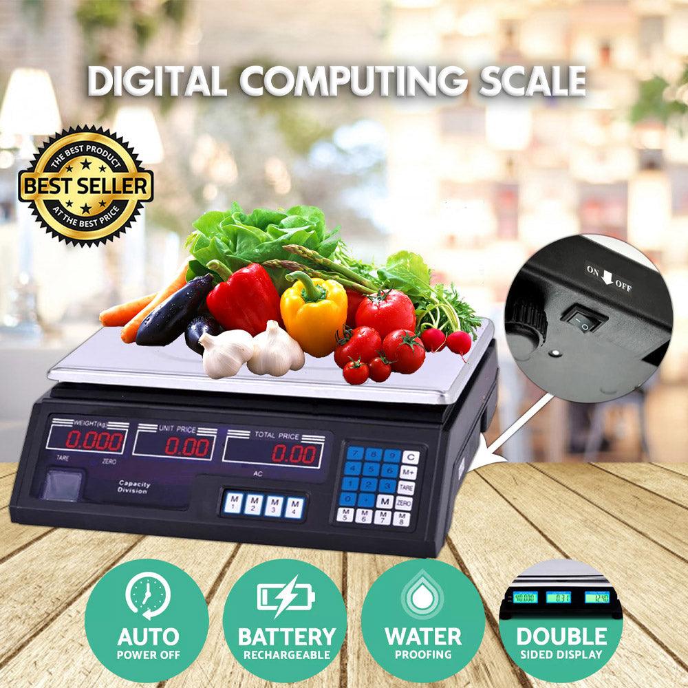 Digital Weighing Scale Meat Food Digital Price Computing Scales 5g to 40kg Digital Price Computing Scale - Karout Online -Karout Online Shopping In lebanon - Karout Express Delivery 
