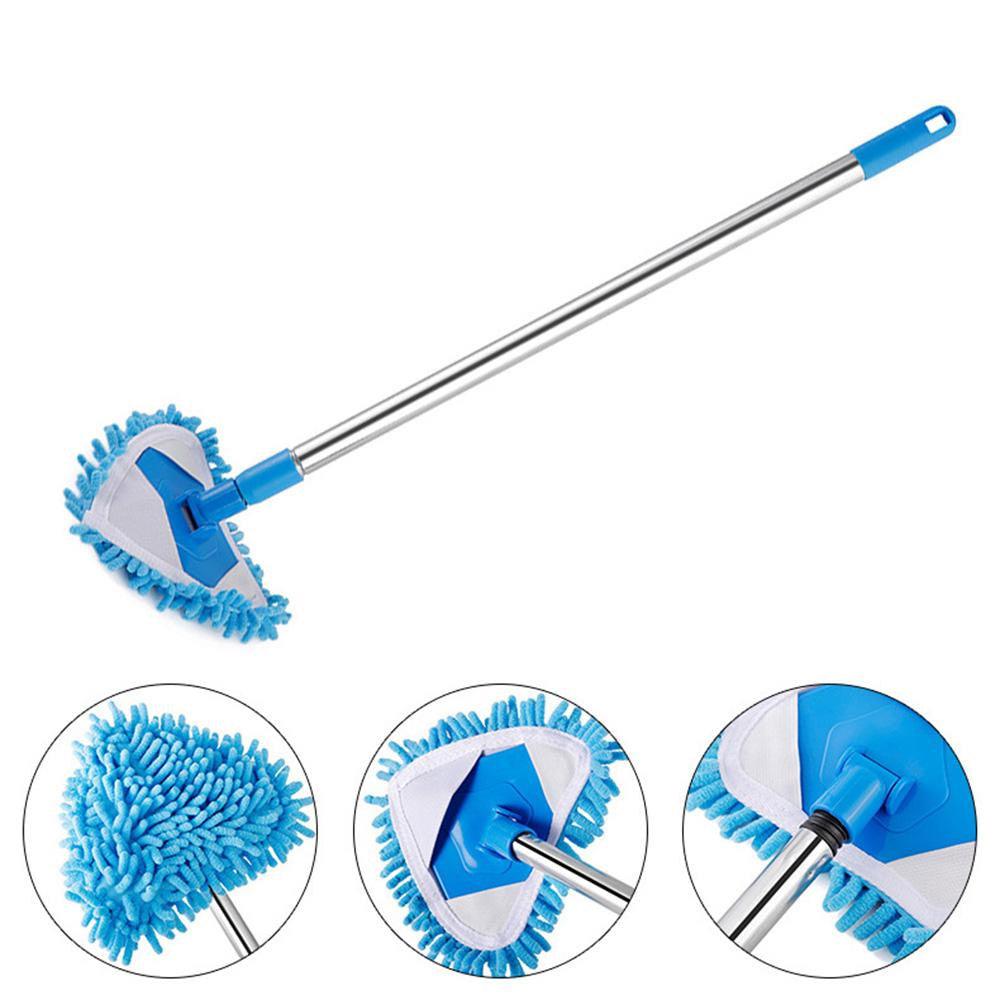 Extendable Triangular Mop 180 Degree Rotatable Telescopic Cleaning Mops Mini For Floor Bathtub Corner Multifunction Durable - Karout Online -Karout Online Shopping In lebanon - Karout Express Delivery 