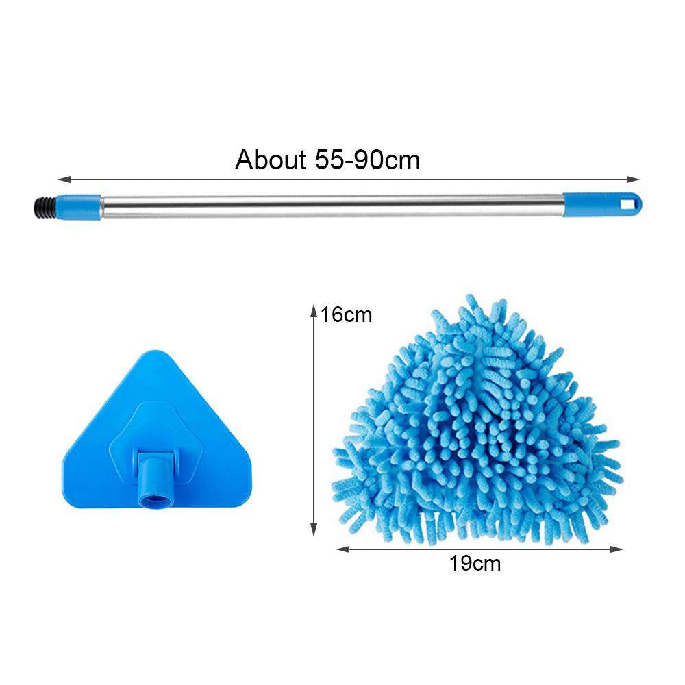 Extendable Triangular Mop 180 Degree Rotatable Telescopic Cleaning Mops Mini For Floor Bathtub Corner Multifunction Durable - Karout Online -Karout Online Shopping In lebanon - Karout Express Delivery 