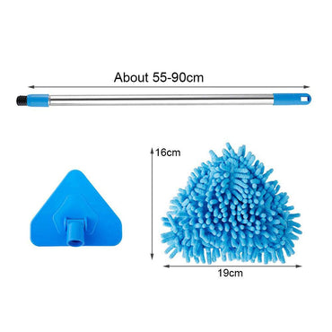 Extendable Triangular Mop 180 Degree Rotatable Telescopic Cleaning Mops Mini For Floor Bathtub Corner Multifunction Durable - Karout Online -Karout Online Shopping In lebanon - Karout Express Delivery 