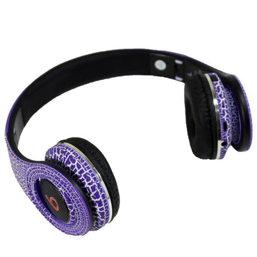 Stn-17 Premium Rechargeable Wireless Headphones Stereo Purple Phone Acce