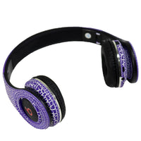 Stn-17 Premium Rechargeable Wireless Headphones Stereo Purple Phone Acce