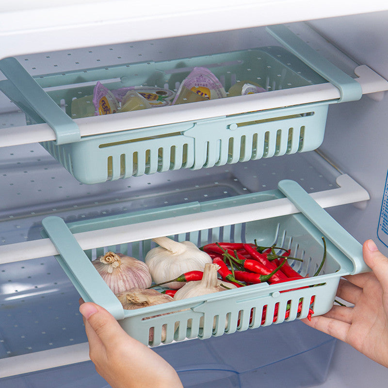 Refrigerator Storage Basket Pull-Out Refrigerator Storage Box Multifunctional Household Storage Tool / 222732