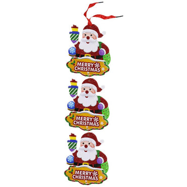 Merry Christmas Foam Door Hanger 3 Pcs chain /  Q-966 - Karout Online -Karout Online Shopping In lebanon - Karout Express Delivery 