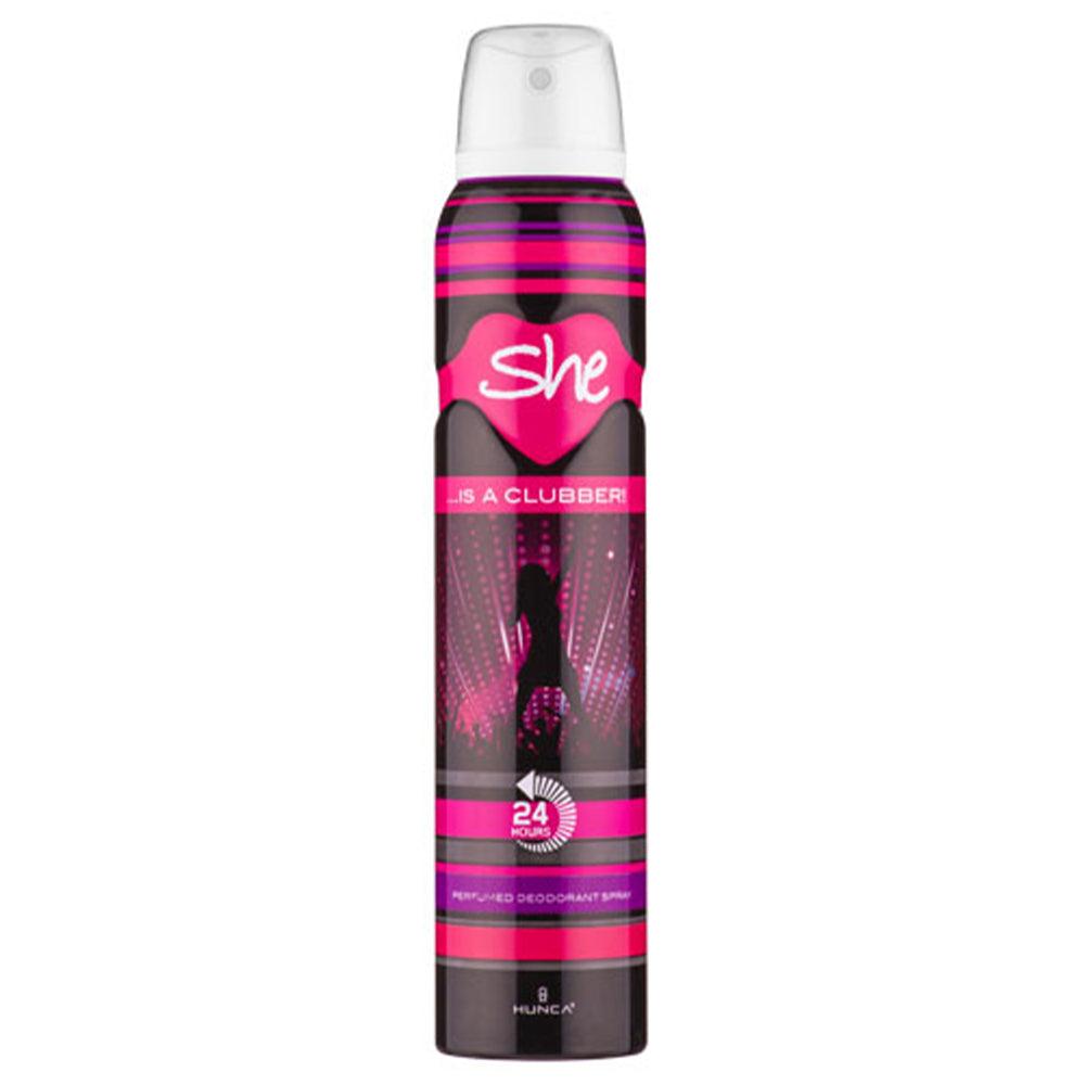 She Deodorant 200ml Clubber - Karout Online -Karout Online Shopping In lebanon - Karout Express Delivery 