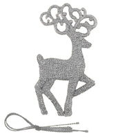 Christmas Glitter Walking Deer Tree Decoration (2 Pcs) - Karout Online -Karout Online Shopping In lebanon - Karout Express Delivery 