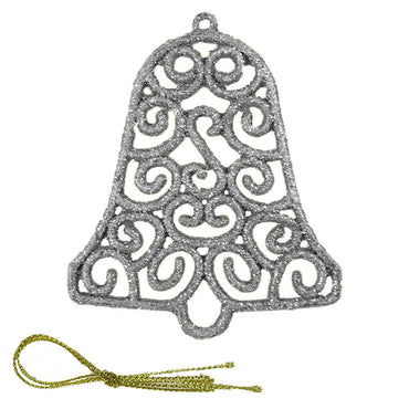 Christmas Glitter Bell Tree Decoration (2 Pcs) - Karout Online -Karout Online Shopping In lebanon - Karout Express Delivery 