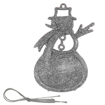 Christmas Glitter Snowman Tree Decoration (2 Pcs) - Karout Online -Karout Online Shopping In lebanon - Karout Express Delivery 