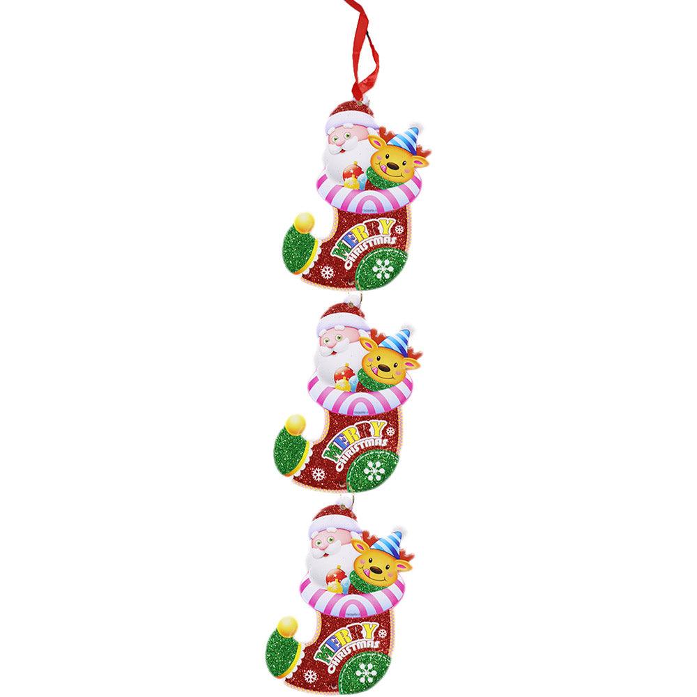 Merry Christmas Foam Door Hanger 3 Pcs chain /  Q-966 - Karout Online -Karout Online Shopping In lebanon - Karout Express Delivery 