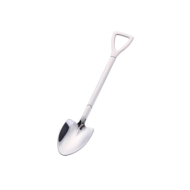 **(NET)**Stainless Steel Shovel Shape Spoon x6 pcs / 8007150102433