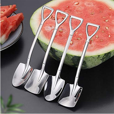 **(NET)**Stainless Steel Shovel Shape Spoon x6 pcs / 8007150102433