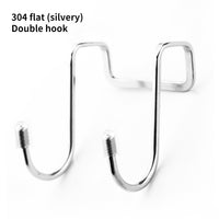 **(NET)**Stainless steel double S hook free punch wall hanging bathroom kitchen S hook