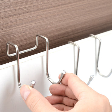 **(NET)**Stainless steel double S hook free punch wall hanging bathroom kitchen S hook
