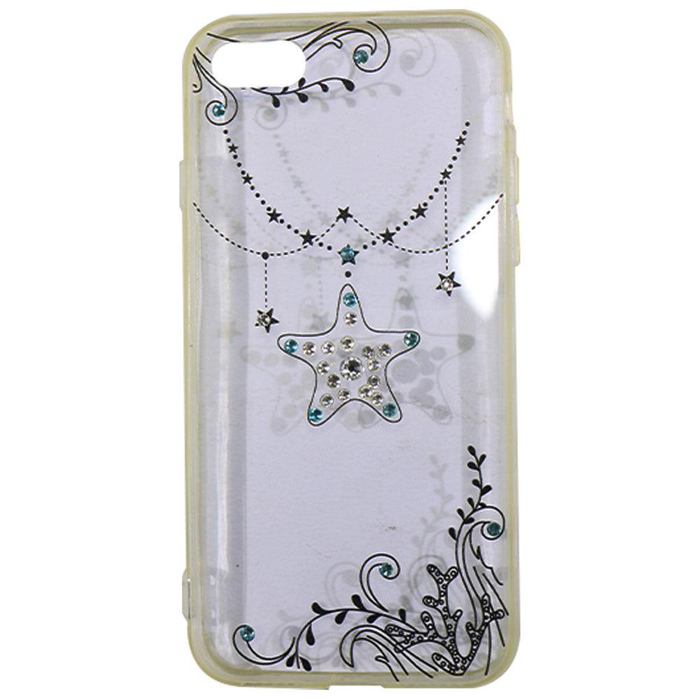 Phone Cover For Iphone 7 (Transparent with Star strass) / KCC-26A - Karout Online -Karout Online Shopping In lebanon - Karout Express Delivery 