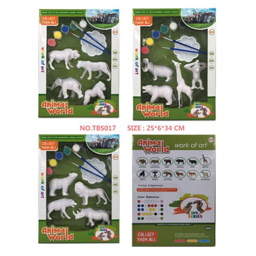 DIY PAINTING 15CM ANIMALS,3ASST.W.BX.