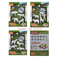DIY PAINTING 15CM ANIMALS,3ASST.W.BX.