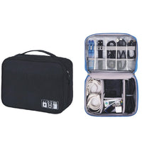 **(NET)**Travel Cable Bag Portable Digital USB Gadget Organizer Charger Wires Cosmetic Zipper Storage Pouch Kit Case