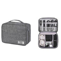 **(NET)**Travel Cable Bag Portable Digital USB Gadget Organizer Charger Wires Cosmetic Zipper Storage Pouch Kit Case