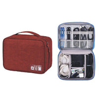 **(NET)**Travel Cable Bag Portable Digital USB Gadget Organizer Charger Wires Cosmetic Zipper Storage Pouch Kit Case