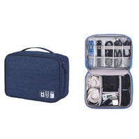 **(NET)**Travel Cable Bag Portable Digital USB Gadget Organizer Charger Wires Cosmetic Zipper Storage Pouch Kit Case