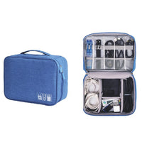 **(NET)**Travel Cable Bag Portable Digital USB Gadget Organizer Charger Wires Cosmetic Zipper Storage Pouch Kit Case