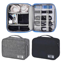 **(NET)**Travel Cable Bag Portable Digital USB Gadget Organizer Charger Wires Cosmetic Zipper Storage Pouch Kit Case