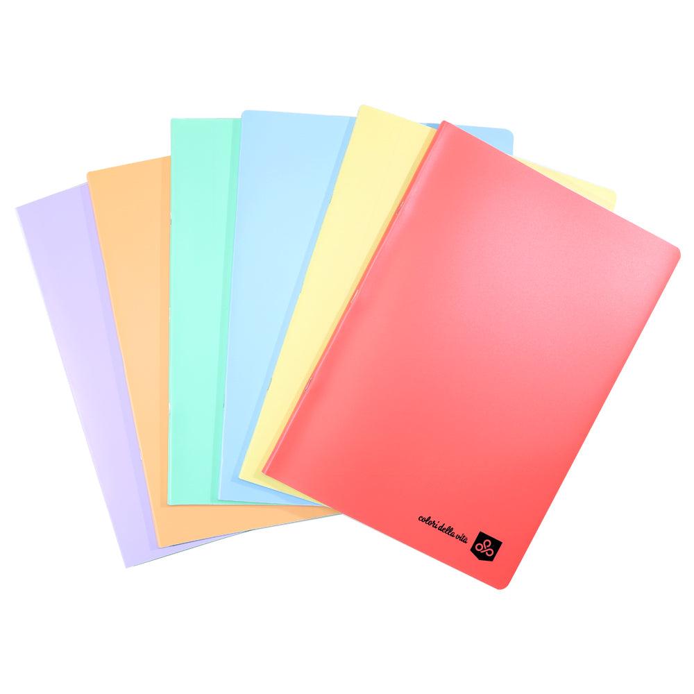 OPP Colori Della Vita Fluo Stitched Copybook - 48 sheets -Line / 21 x 29.7 cm - Karout Online -Karout Online Shopping In lebanon - Karout Express Delivery 