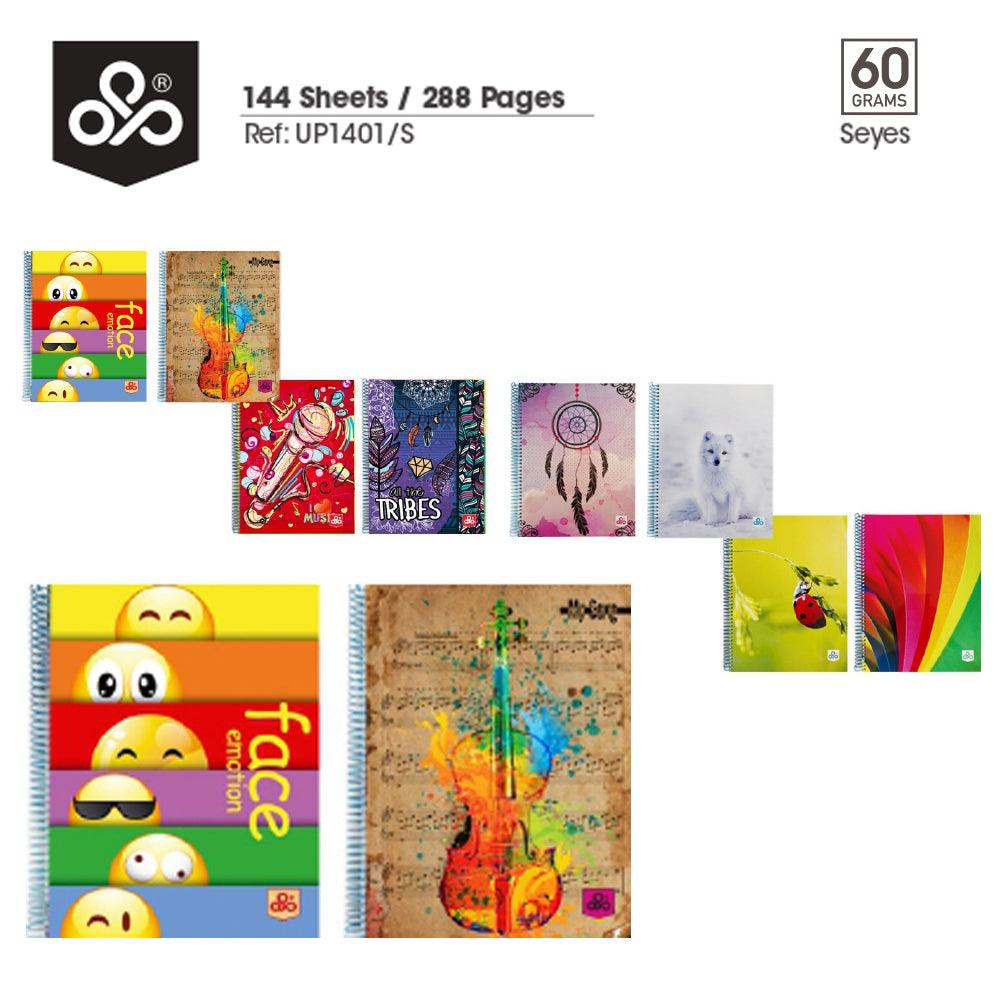 OPP PICTURE spiral notebook - 144 Sheets - 288 Pages - Seyes - Karout Online -Karout Online Shopping In lebanon - Karout Express Delivery 