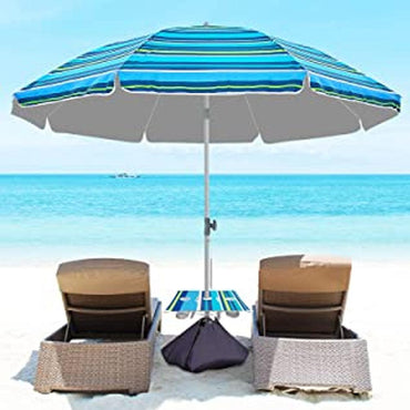 Decorated Beach Umbrella Adjustable Steel Poles 1.8m - Karout Online -Karout Online Shopping In lebanon - Karout Express Delivery 