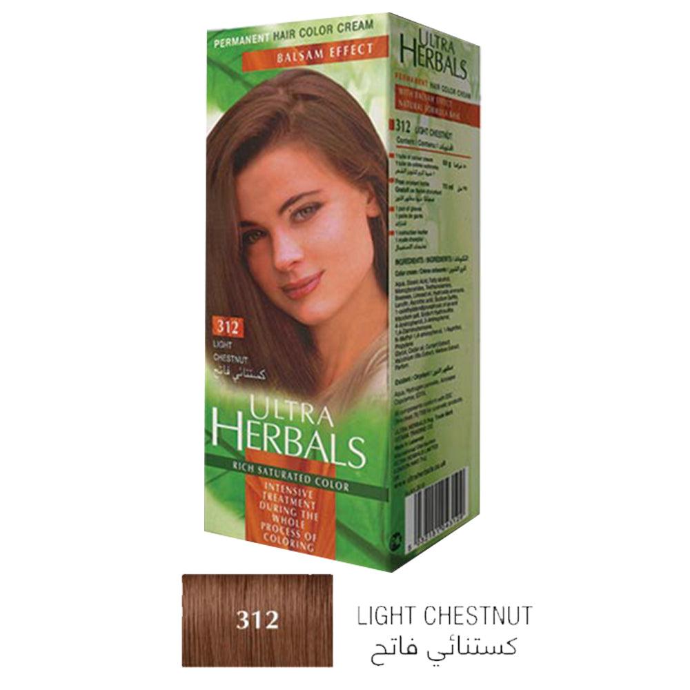 Ultra Herbals Hair Color Cream 312 Light Chestnut - Karout Online -Karout Online Shopping In lebanon - Karout Express Delivery 