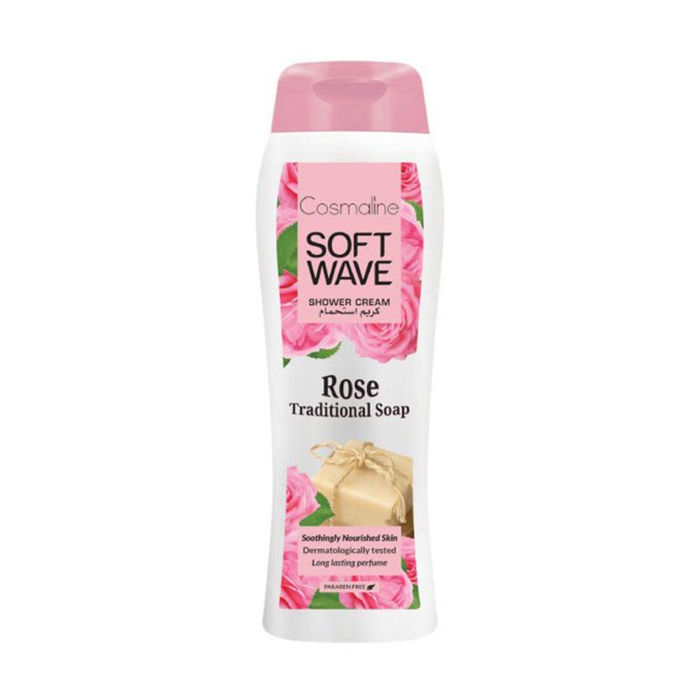 Cosmaline SOFT WAVE SHOWER CREAM ROSE AND TRADITIONAL SOAP 400ml / B0003872 - Karout Online -Karout Online Shopping In lebanon - Karout Express Delivery 