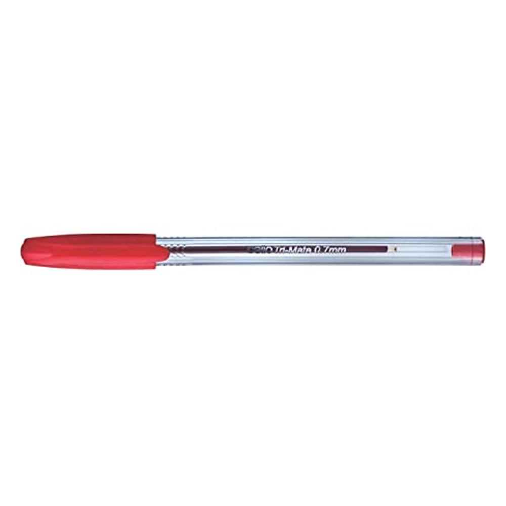 Bic Cello Trimate Ballpoint Pen 1.0mm / Red - Karout Online -Karout Online Shopping In lebanon - Karout Express Delivery 