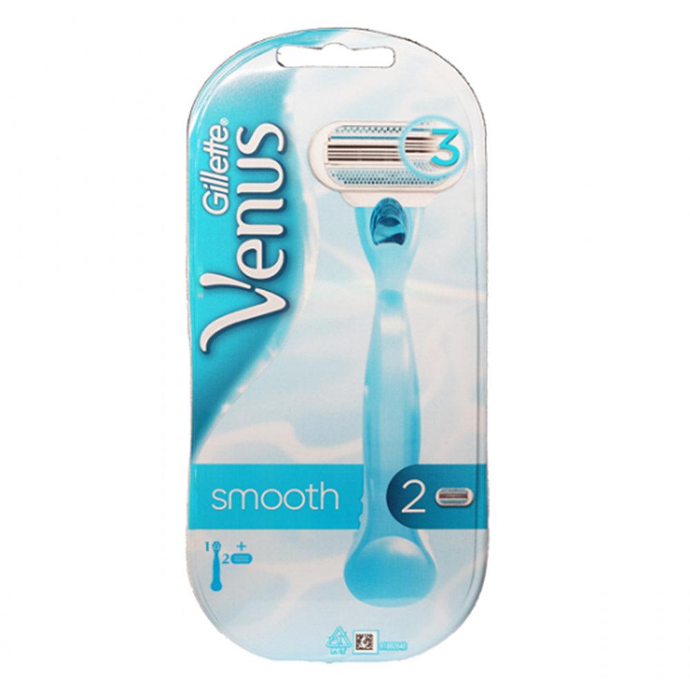 Gillette Venus Smooth Razors Handle + 2 Refills - Karout Online -Karout Online Shopping In lebanon - Karout Express Delivery 