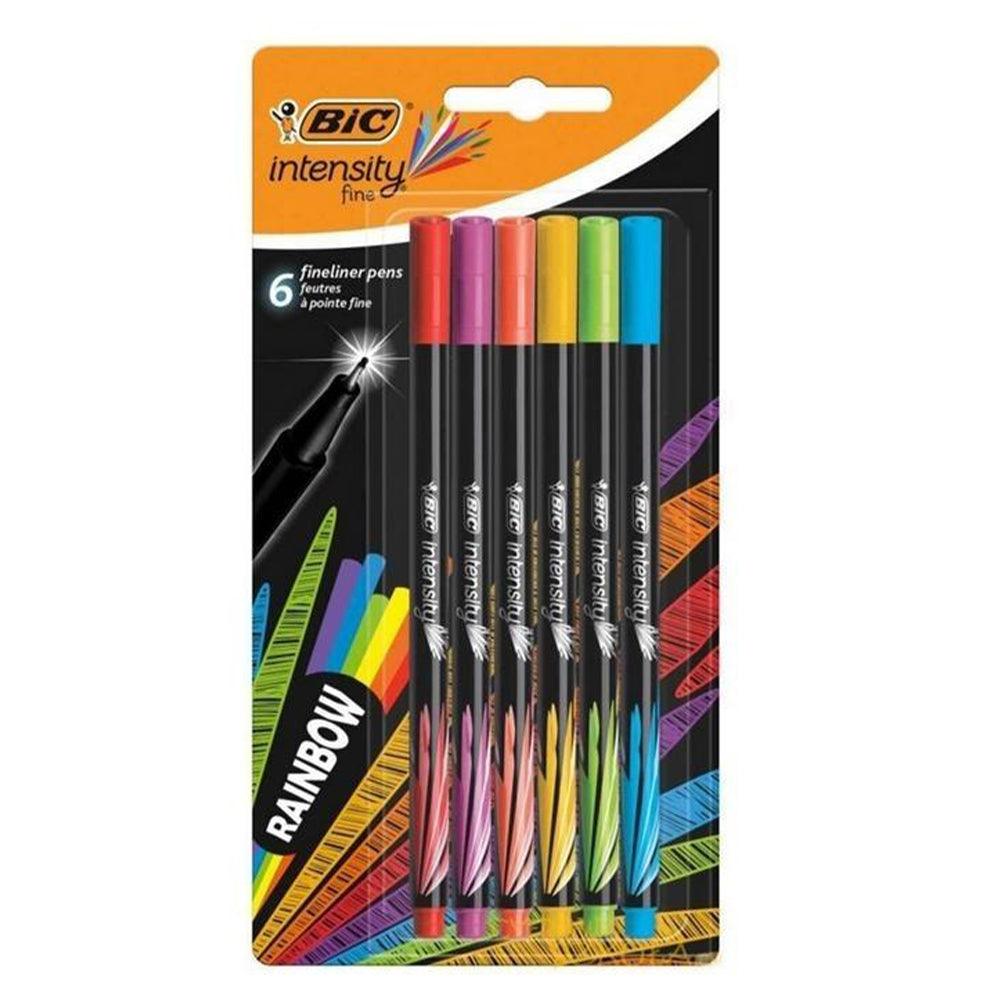 BIC Intensity Fine Mix Rainbow Pens 6 Colors - Karout Online -Karout Online Shopping In lebanon - Karout Express Delivery 